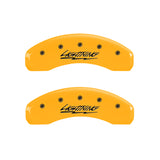 MGP 4 Caliper Covers Engraved Front & Rear Lightning Yellow Finish Black Char 2000 Ford F-150 - 10021SLTGYL