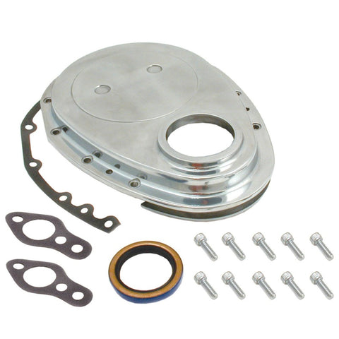 Spectre SB Chevrolet Timing Chain Cover - Polished Aluminum - 4935