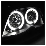 Spyder BMW E46 3-Series 02-05 4DR Projector Headlights 1PC LED Halo Blk PRO-YD-BMWE4602-4D-AM-BK - 5042415