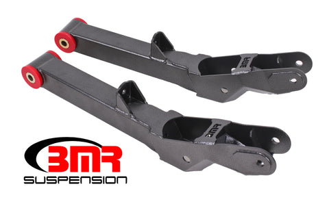 BMR 10-15 5th Gen Camaro Rear Lower Control Arms Non-Adj. (Polyurethane) - Black Hammertone - TCA028H