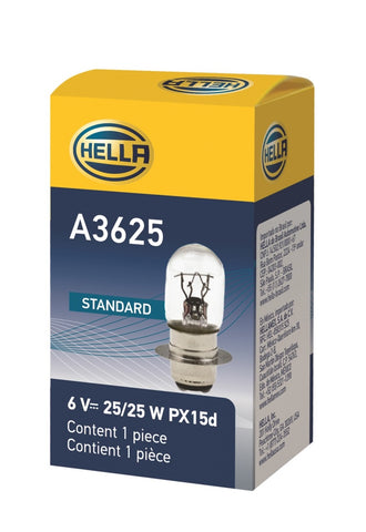 Hella Bulb 3625 6V 25/25W Px15D T6 - A3625