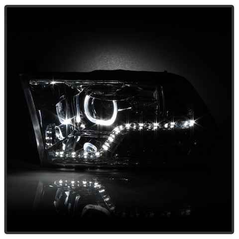 xTune Dodge Ram 2009-2014 Halo LED Projector Headlights - Chrome PRO-JH-DR09-CFB-C - 9036743