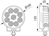 Hella ValueFit LED Work Light TR3000 LED MV CR LT - 357113002