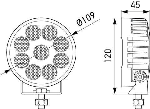 Hella ValueFit LED Work Light TR3000 LED MV CR LT - 357113002