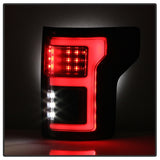 Spyder 15-18 Ford F-150 Light Bar LED Tail Lights (w/Blind Spot) - Black (ALT-YD-FF15015BS-LBLED-BK) - 5085313