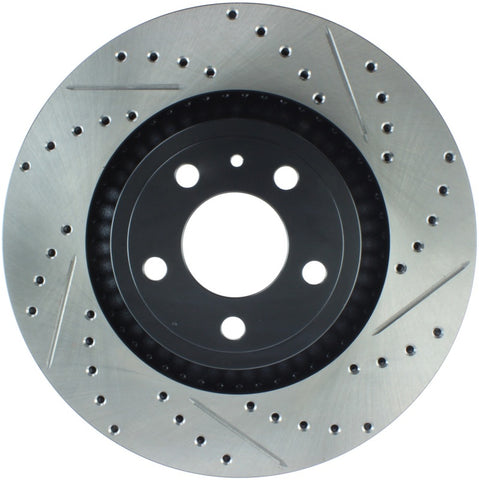 StopTech Slotted & Drilled Sport Brake Rotor - 2015 Ford Mustang Non-Brembo - Front Left - 127.61114L