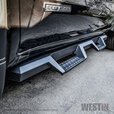 Westin 19-20 Chevrolet Silverado / GMC Sierra 1500 Double Cab HDX Drop Nerf Step Bars - Textured Blk - 56-14125