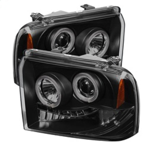 Spyder Ford F250/350 05-07 Projector Headlights LED Halo LED Blk Smke PRO-YD-FS05-HL-BSM - 5078483