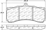 StopTech Performance ST-60 Front or Rear Caliper Brake Pads - 309.12470