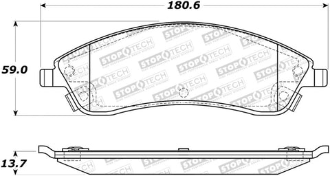 StopTech Street Brake Pads - 308.10190