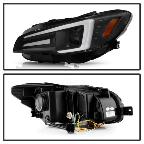 Spyder Subaru Impreza WRX 15-20 Halogen Model Projector Headlights - Black PRO-YD-SWRX15SI-SBSEQ-BK - 5088086