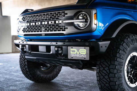 DV8 Offroad 21-22 Ford Bronco Factory Front Bumper License Relocation Bracket - Side - LPBR-02