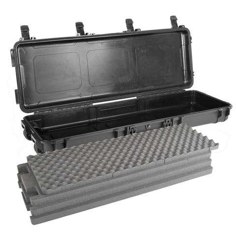 Go Rhino XVenture Gear Hard Case w/ Foam - Long 44in. / IP67 / Automatic Air Valve - Textured Black - XG451607F