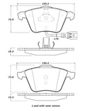 StopTech Street Touring 08-13 Audi TT Quattro / 12 VW Golf R Front Brake Pads - 308.11110