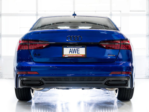 AWE Audi 2019-2023 C8 A6/A7 3.0T Touring Edition Cat-back Exhaust- Turn Downs - 3015-31003