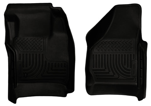 Husky Liners 08-10 Ford SuperDuty Regular/Super/Crew Cab WeatherBeater Black Floor Liners - 18381