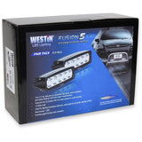 Westin Fusion5 LED Light Bar Single Row 5.5 inch Flex w/3W Epistar (Set of 2) - Black - 09-12232-PR