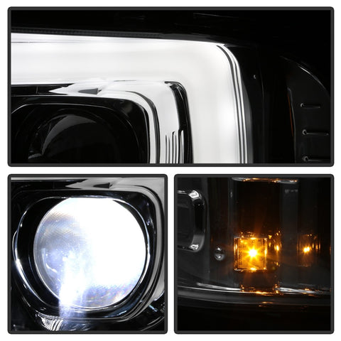 Spyder Platinum Ford F250/350/450 05-07 High-Power LED Module Proj. Headlights-Chrome (PRO-YD-FS05V2 - 5087904