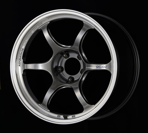 Advan RG-D2 15x6 +45 4-100 Machining & Racing Hyper Black Wheel - YAT5C45AHB