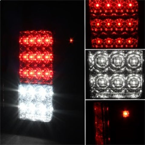 Spyder Jeep Wrangler 07-15 LED Tail Lights Red Clear ALT-YD-JWA07-LED-RC - 5070401