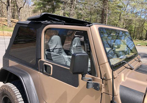 Rampage 18-21 Jeep Wrangler (JL) Unlimited Frameless TrailView Fastback Soft Top Kit - Black Diamond - 139535