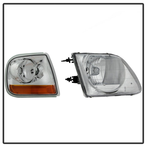 xTune 97-03 Ford F-150 4pc OEM Style Headlights w/Corner - Chrome (HD-JH-FF15097-L-SET-C) - 9042645