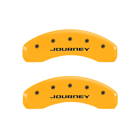 MGP 4 Caliper Covers Engraved Front & Rear With out stripes/Journey Yellow finish black ch - 12200SJN1YL