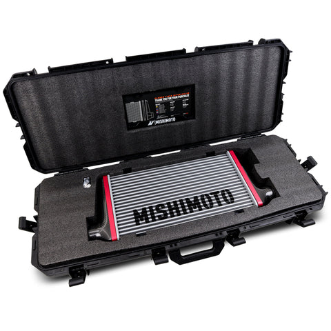 Mishimoto Universal Carbon Fiber Intercooler - Matte Tanks - 450mm Gold Core - S-Flow - G V-Band - MMINT-UCF-M4G-S-G