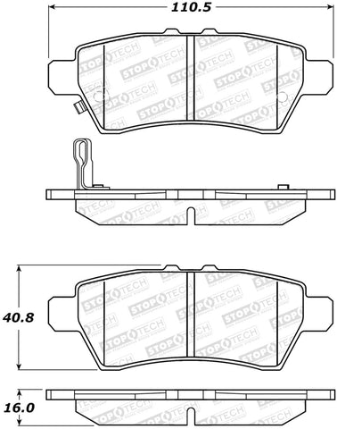 StopTech Street Brake Pads - 308.11010