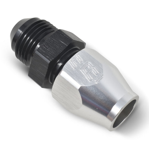 Russell Performance Black/Silver -8 AN Male 37 Degree to 1/2in Aluminum Tube - 639233