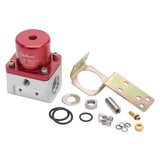 Edelbrock Fuel Pressure Regulator Carbureted 180 GPH 5-10 PSI -10 In/Out -6 Return Red/Clear - 174051