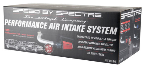 Spectre 97-03 Ford Expedition V8-4.6/5.4L F/I Air Intake Kit - Polished w/Red Filter - 9920