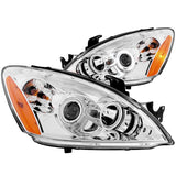 ANZO 2004-2007 Mitsubishi Lancer Projector Headlights w/ Halo Chrome (CCFL) - 121103