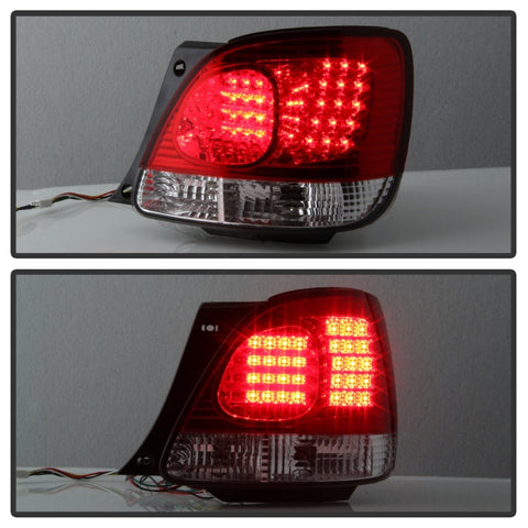 Spyder Lexus GS 300/400 98-05 LED Tail Lights Red Clear ALT-YD-LGS98-LED-RC - 5005731