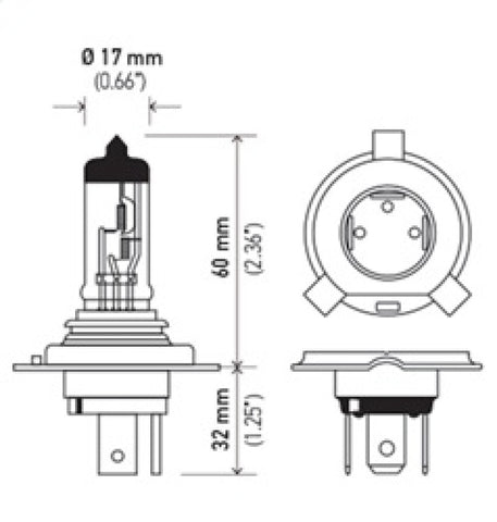 Hella Bulb 9003/Hb2 12V 60/55W P43T T46 - 9003