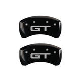 MGP 4 Caliper Covers Engraved Front 2015/Mustang Engraved Rear 2015/GT Black finish silver ch - 10201S2MGBK