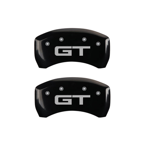 MGP 4 Caliper Covers Engraved Front 2015/Mustang Engraved Rear 2015/GT Black finish silver ch - 10201S2MGBK