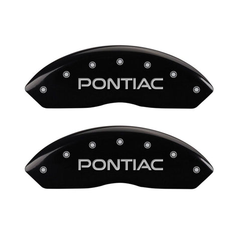 MGP 4 Caliper Covers Engraved Front Pontiac Rear Arrow Blk Finish Silver Char 2006 Pontiac Solstice - 18030SPONBK