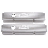 Edelbrock Valve Cover Classic Series Chevrolet 1959-1986 262-400 CI V8 w/ Breather Holes Satin - 41439