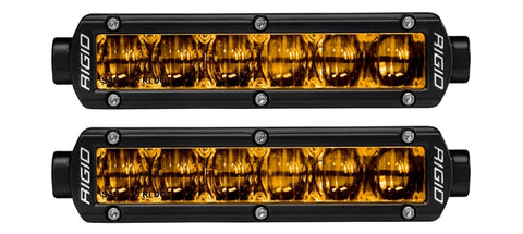 Rigid Industries 6in SR-Series Pro Dot / SAE Fog Lights (Pair) - Selective Yellow - 906704