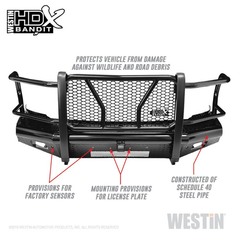 Westin 10-18 RAM 2500/3500 HDX Bandit Front Bumper - Black - 58-31175