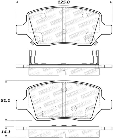 StopTech Street Brake Pads - 308.10930