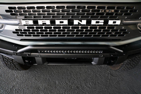 DV8 Offroad 2021-2022 Ford Bronco (Not For Factory Plastic Bumper) Factory Bumper Bull Bar - Black - LBBR-06