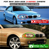 Spyder BMW E46 3-Series 04-06 2 DR Projector Halogen Model- LED Halo Blk PRO-YD-BMWE4604-2DR-HL-BK - 5077141