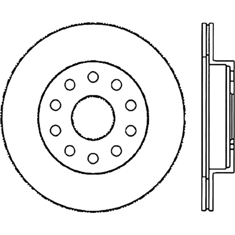 StopTech Sport Slotted (CRYO) 92-95 Toyota MR2 Turbo Rear Left Slotted Rotor - 126.44096CSL