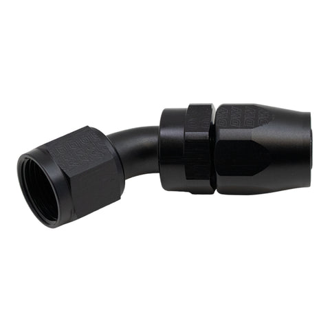 DeatschWerks 10AN Female Swivel 45-Degree Hose End CPE - Anodized Matte Black - 6-02-0810-B