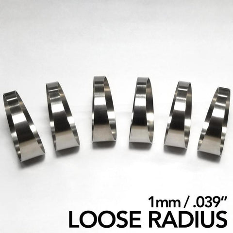 Ticon Industries 1.5in 7.5 Degree 2.25in CLR Loose Radius 1mm Wall Titanium Pie Cuts - 6pk - 109-03802-0003