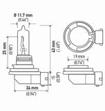 Hella Bulb H9 12V 65W Pgj195 T4 (2) - H9TB