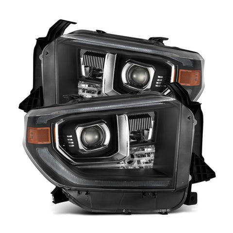 AlphaRex 14-21 Toyota Tundra PRO-Series Projector Headlights Black w/Seq. Sig. + DRL - 880840