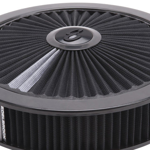 Edelbrock Air Cleaner Pro-Flo High-Flow Series Round Filtered Top 14In Dia X 3 125In Dropped Base - 43662